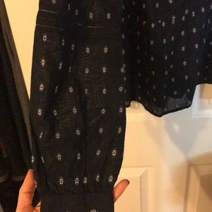 LOFT Tops - Loft- blue shirt with white detail LOFT Tops - Loft- blue shirt with white detail